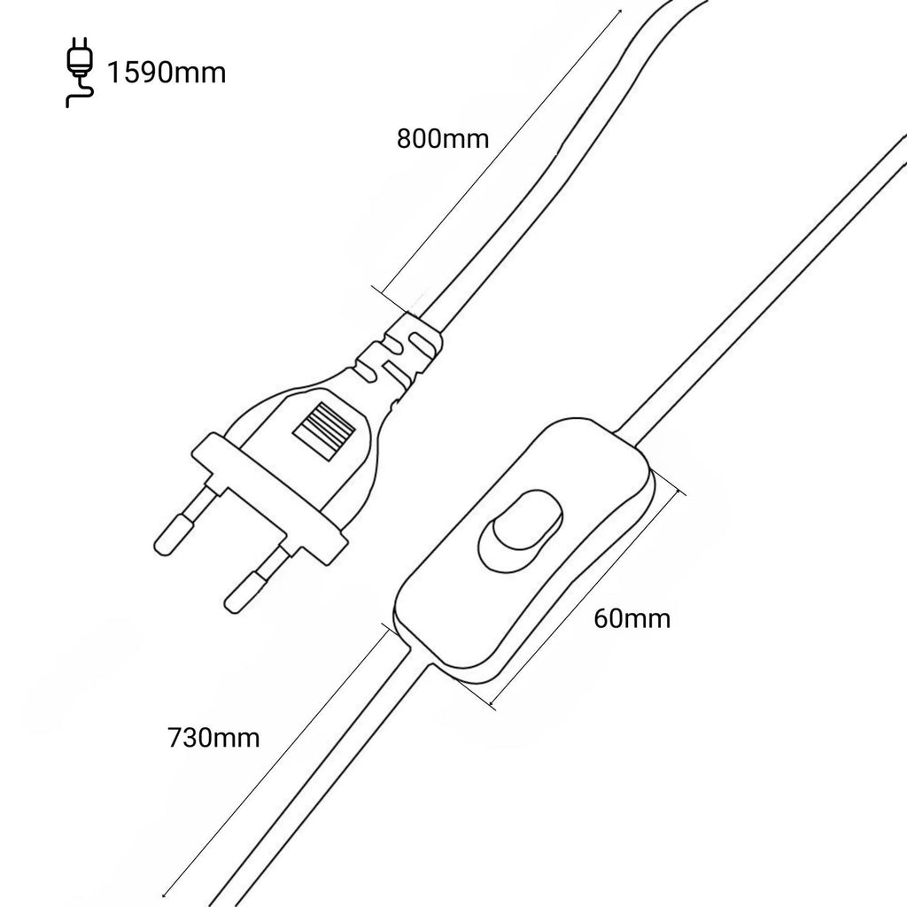Aplique de Pared de Mimbre y Madera "Phuket" | Con Cable y Enchufe - E27