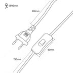 Aplique de Pared de Mimbre y Madera "Phuket" | Con Cable y Enchufe - E27