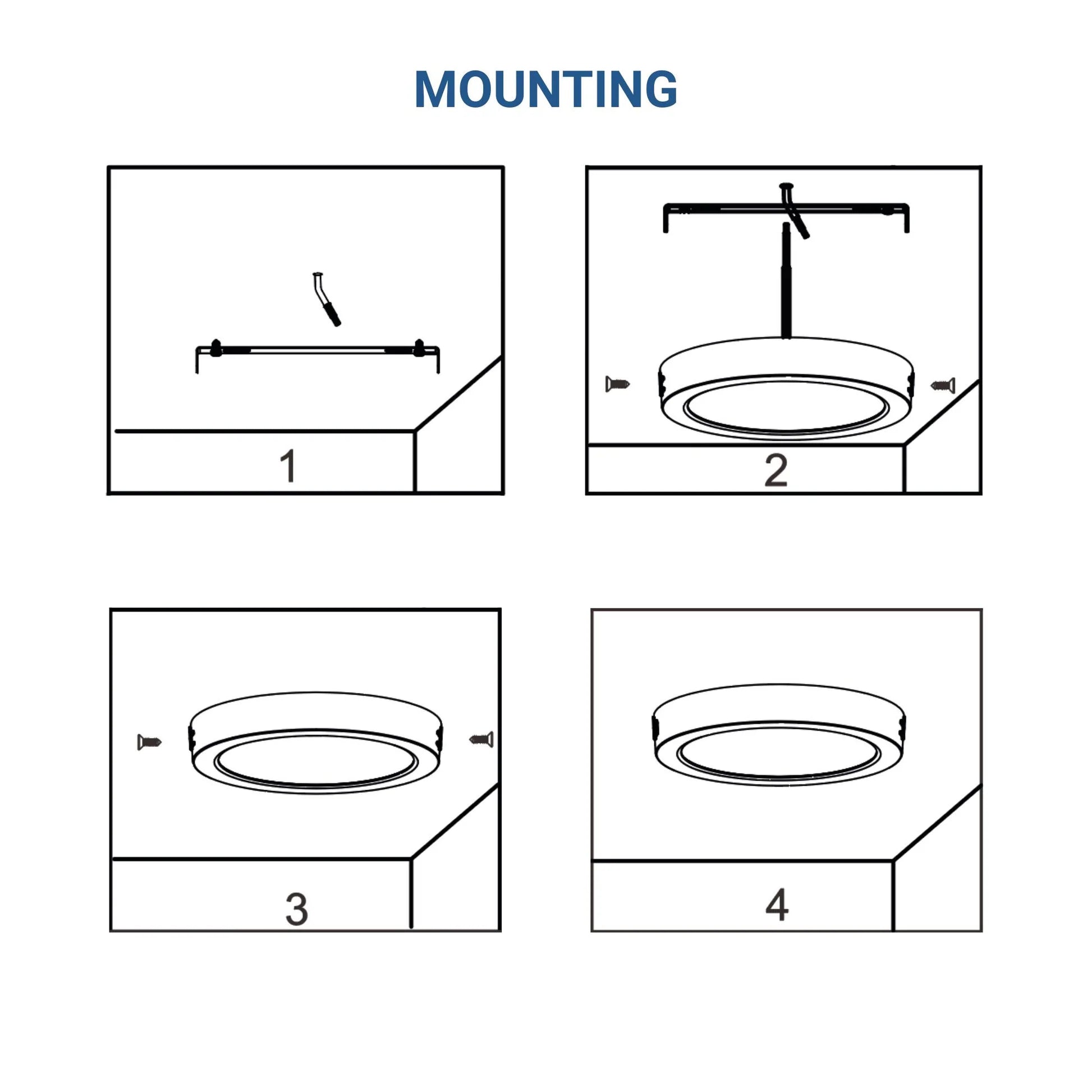 Plafón LED redondo de superficie - 12W - Alta Eficiencia