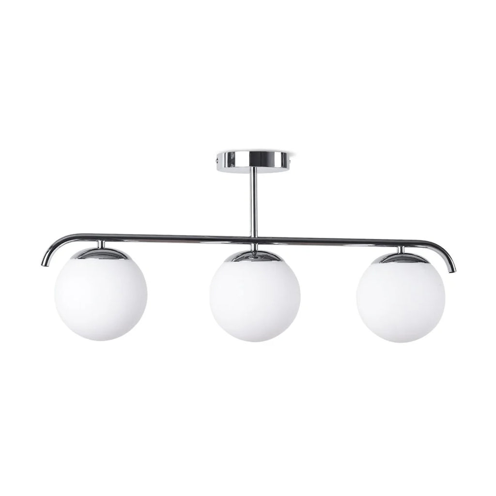 Lámpara de techo triple bolas cristal "TALÍ" - 3xE27