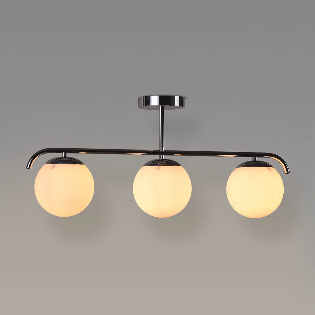 Lámpara de techo triple bolas cristal "TALÍ" - 3xE27