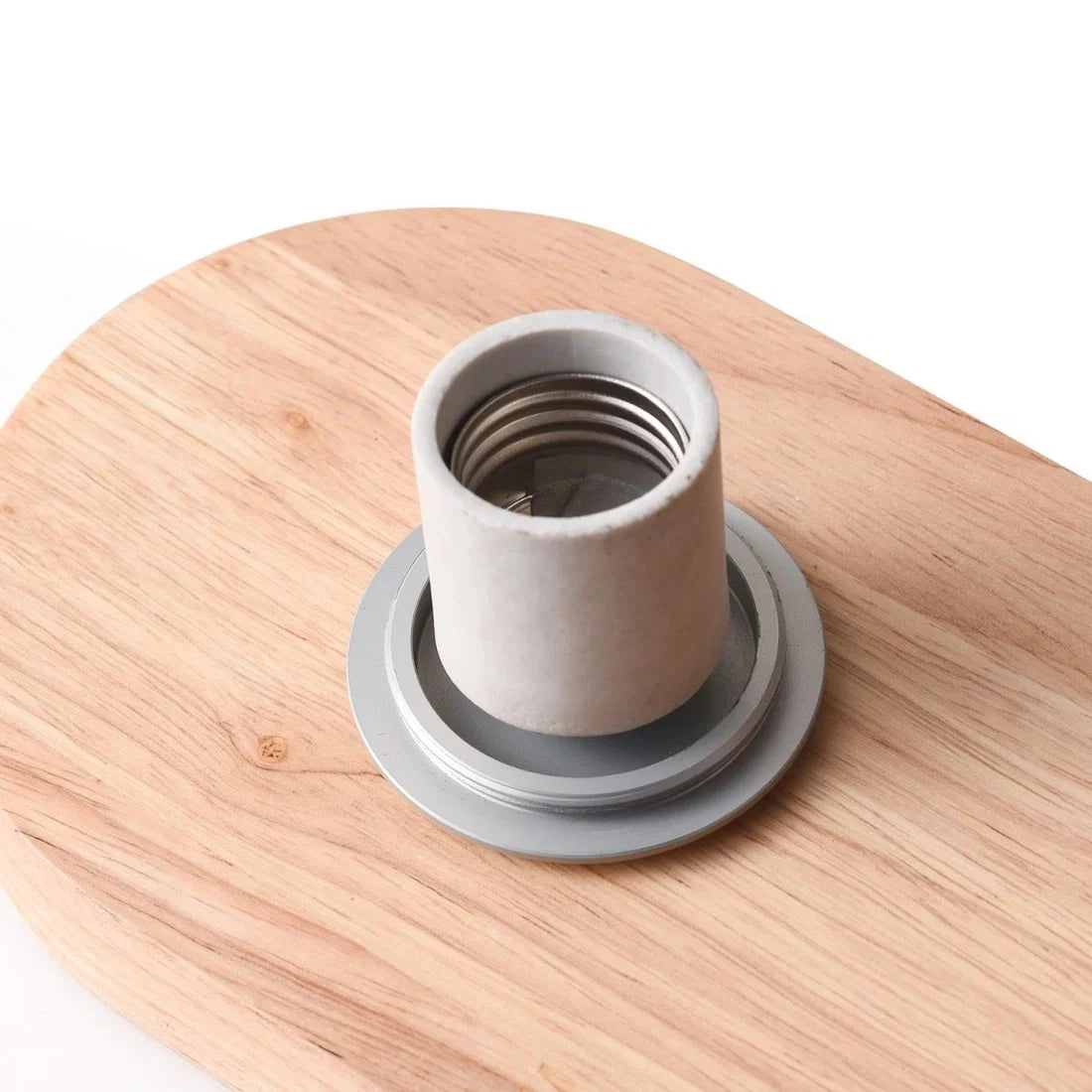 Aplique de pared bola cristal "SOMA" con interruptor - E27 G45 - Madera clara