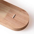 Aplique de pared bola cristal "SOMA" con interruptor - E27 G45 - Madera clara