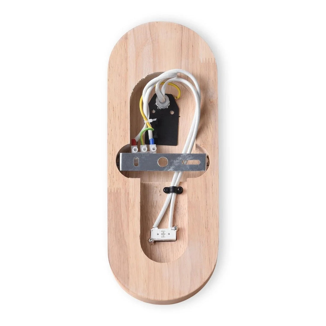 Aplique de pared bola cristal "SOMA" con interruptor - E27 G45 - Madera clara