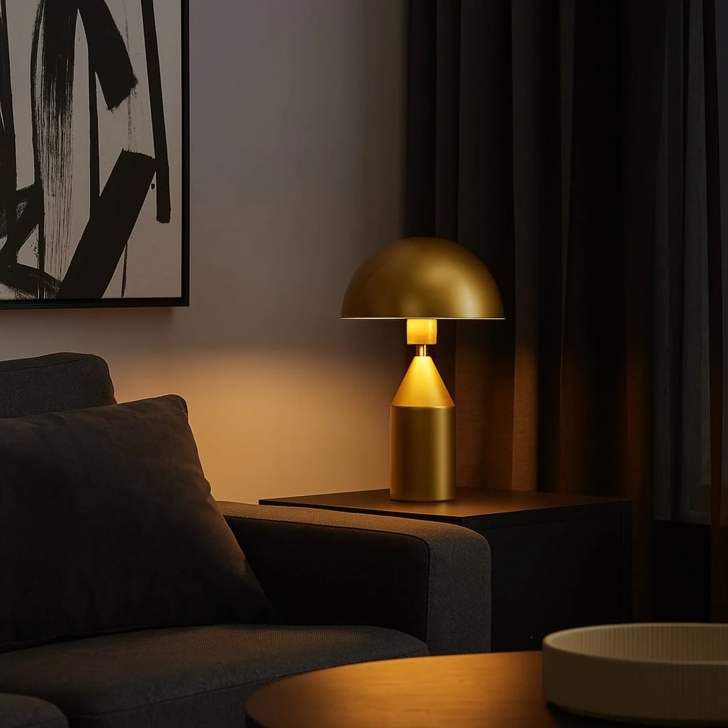 Lámpara de mesa de metal "Cutt" - E27