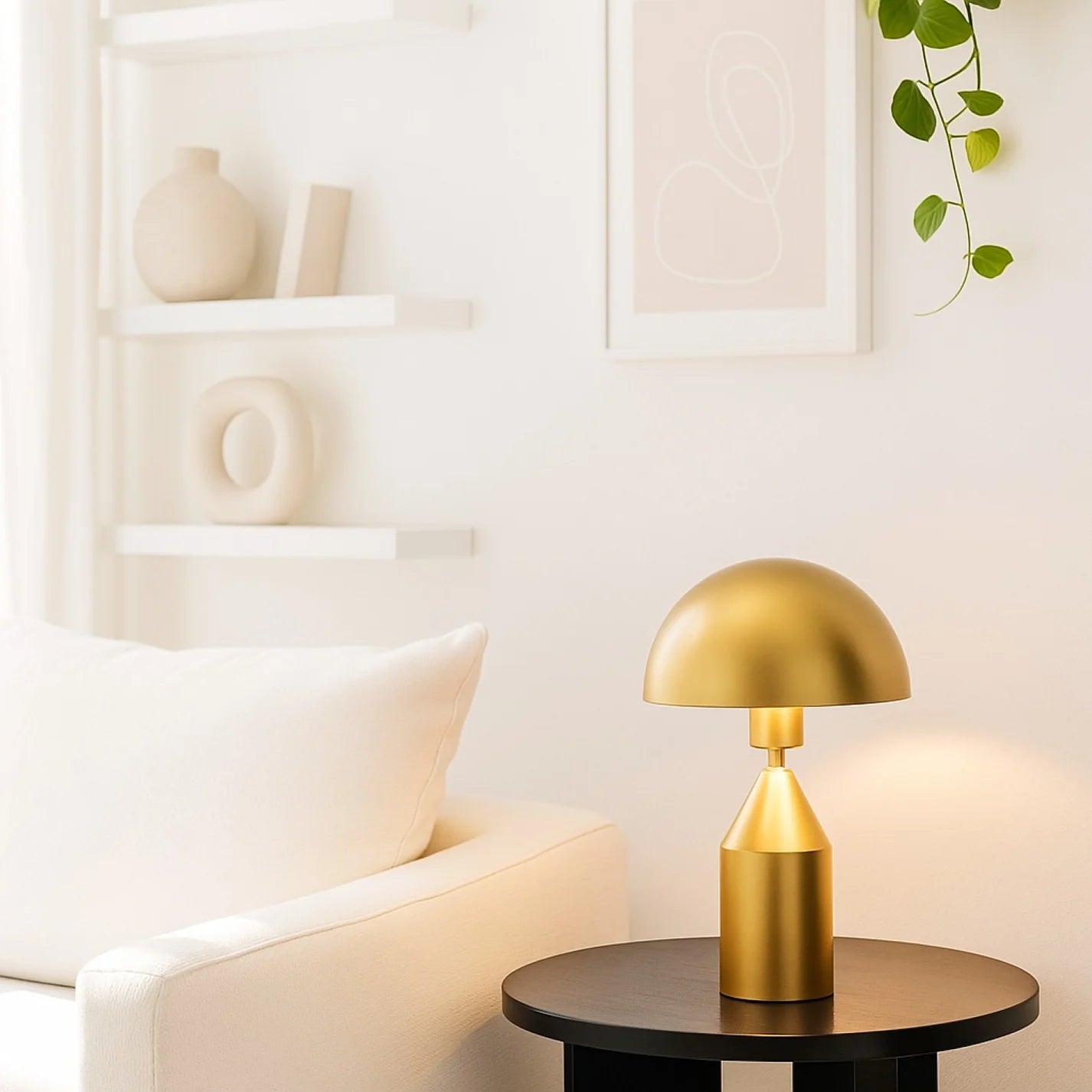 Lámpara de mesa de metal "Cutt" - E27