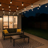 Kit guirnalda luces exterior 10 metros + 10 bombillas LED E27 1W - IP44 - Blanco cálido