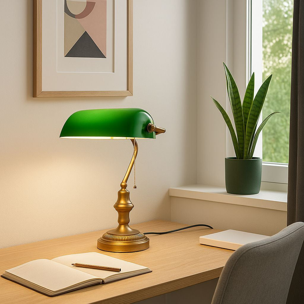 Lámpara de mesa vintage "BANQUERO" - E27 & Lámpara de mesa vintage "BANQUERO" - E27