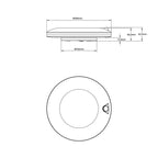 Plafón LED circular con sensor PIR - 18W - Superficie - IP54