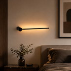 Aplique de pared minimalista lineal "KENDA-R" 10W - Rotatorio 360º - Blanco Cálido