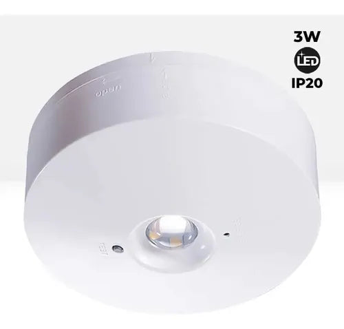 Luz de Emergencia y Permanente LED para superficie 150lm 2,5W - 3 horas IP20