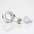 Kit spot circular basculante GU10 Corte Ø75 mm + Portalámparas + Bombilla GU10