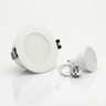 Kit Spot LED de Embutir Redondo Estanco IP54 GU10 + Portalámpara + Bombilla GU10 - Difusor opal - Corte Ø 75-80 mm