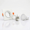 Kit Spot cuadrado basculante de embutir Corte Ø75mm + Portalámparas + Bombilla GU10