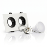 Kit downlight cuadrado basculante doble Bajo UGR + Portalámpara + Bombilla GU10