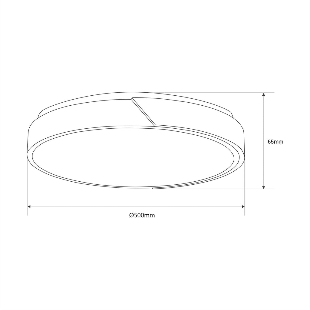 Plafón LED techo CCT 36W - Madera y Policarbonato- ø50cm - IP22 - Barcelona LED Argentina