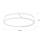 Plafón LED techo CCT 36W - Madera y Policarbonato- ø50cm - IP22 - Barcelona LED Argentina
