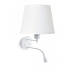Aplique de pared "PAIR" E27 con foco LED de lectura 3W