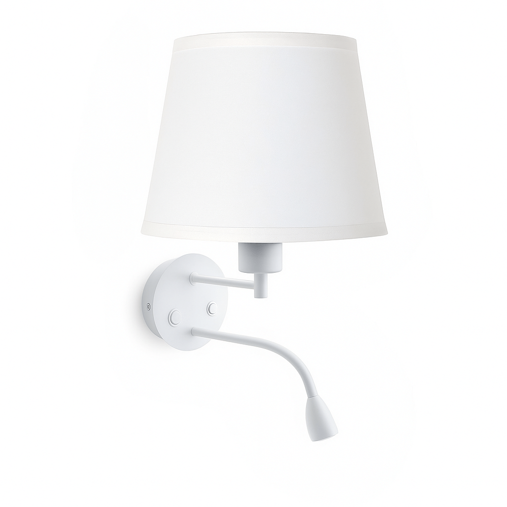 Aplique de pared "PAIR" E27 con foco LED de lectura 3W
