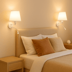 Aplique de pared "PAIR" E27 con foco LED de lectura 3W
