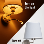 Aplique de pared "PAIR" E27 con foco LED de lectura 3W