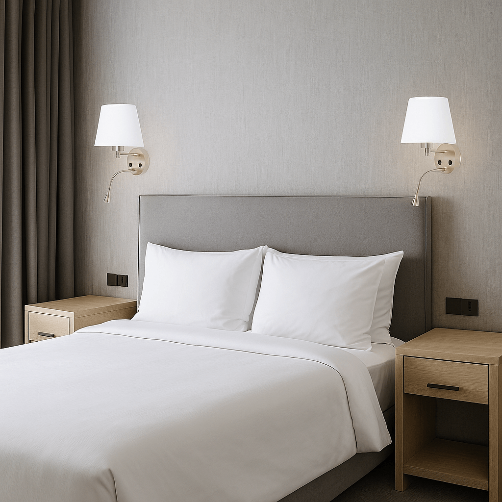 Aplique de pared "PAIR" E27 con foco LED de lectura 3W