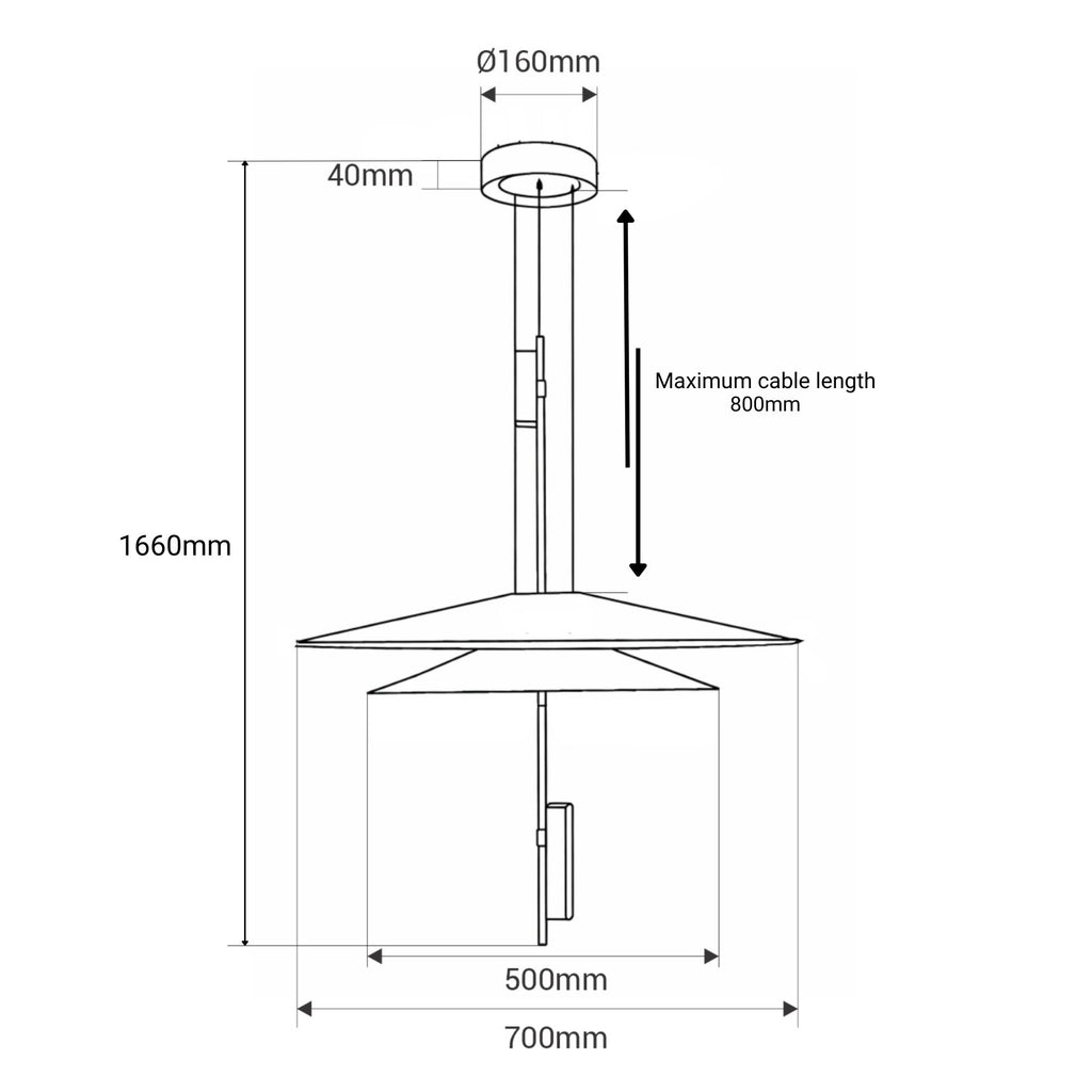 PREVENTA | Lámpara colgante de diseño "HERON" - 15W - 2800K