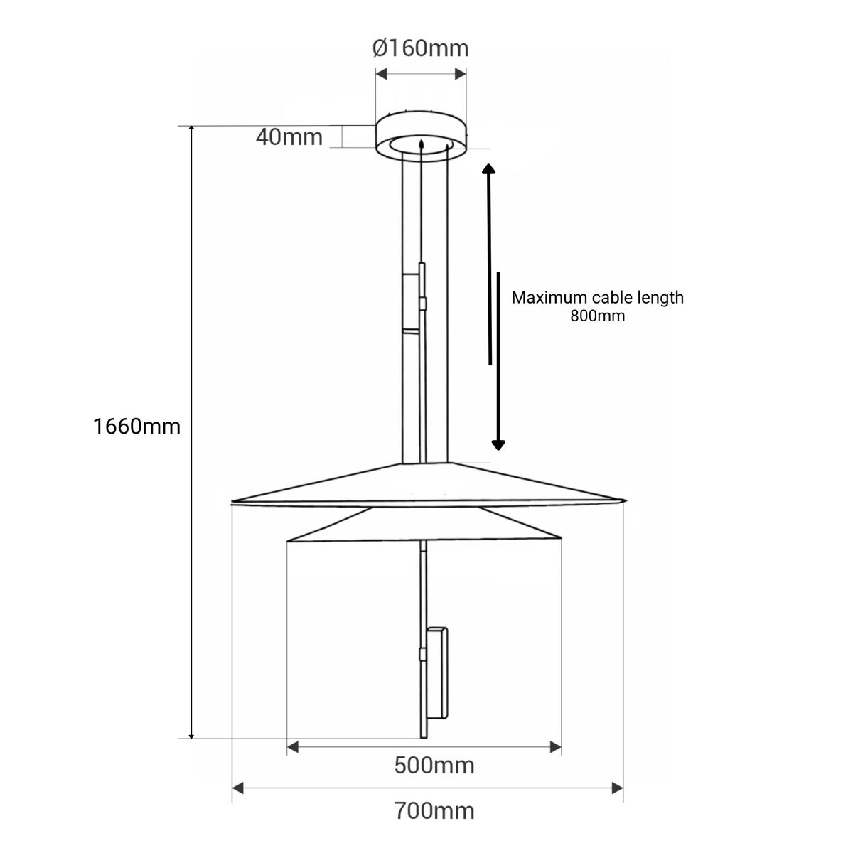 PREVENTA | Lámpara colgante de diseño "HERON" - 15W - 2800K