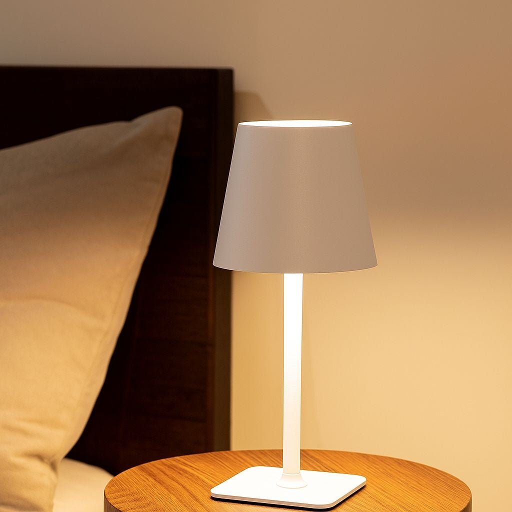 Lámpara de mesa LED CCT inalámbrica - Táctil - Ø100 mm