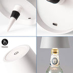 Lámpara para botellas LED CCT portátil - Táctil - Ø105 mm
