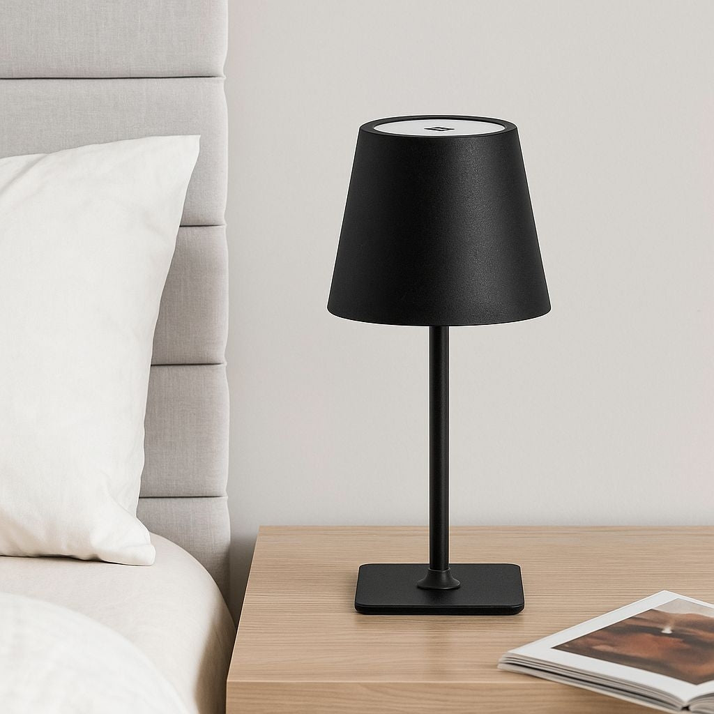 Lámpara de mesa LED CCT inalámbrica - Táctil - Ø100 mm
