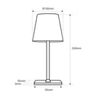 Lámpara de mesa LED CCT inalámbrica - Táctil - Ø100 mm