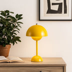 Lámpara de mesa LED CCT portátil "BLUME" - Táctil - Ø160 mm