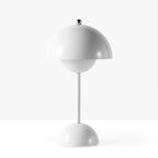 Lámpara de mesa LED CCT portátil "BLUME" - Táctil - Ø160 mm