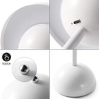 Lámpara de mesa LED CCT portátil "BLUME" - Táctil - Ø160 mm
