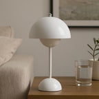 Lámpara de mesa LED CCT portátil "BLUME" - Táctil - Ø160 mm