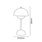 Lámpara de mesa LED CCT portátil "BLUME" - Táctil - Ø160 mm