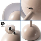 Lámpara de mesa LED CCT portátil "BLUME" - Táctil - Ø160 mm