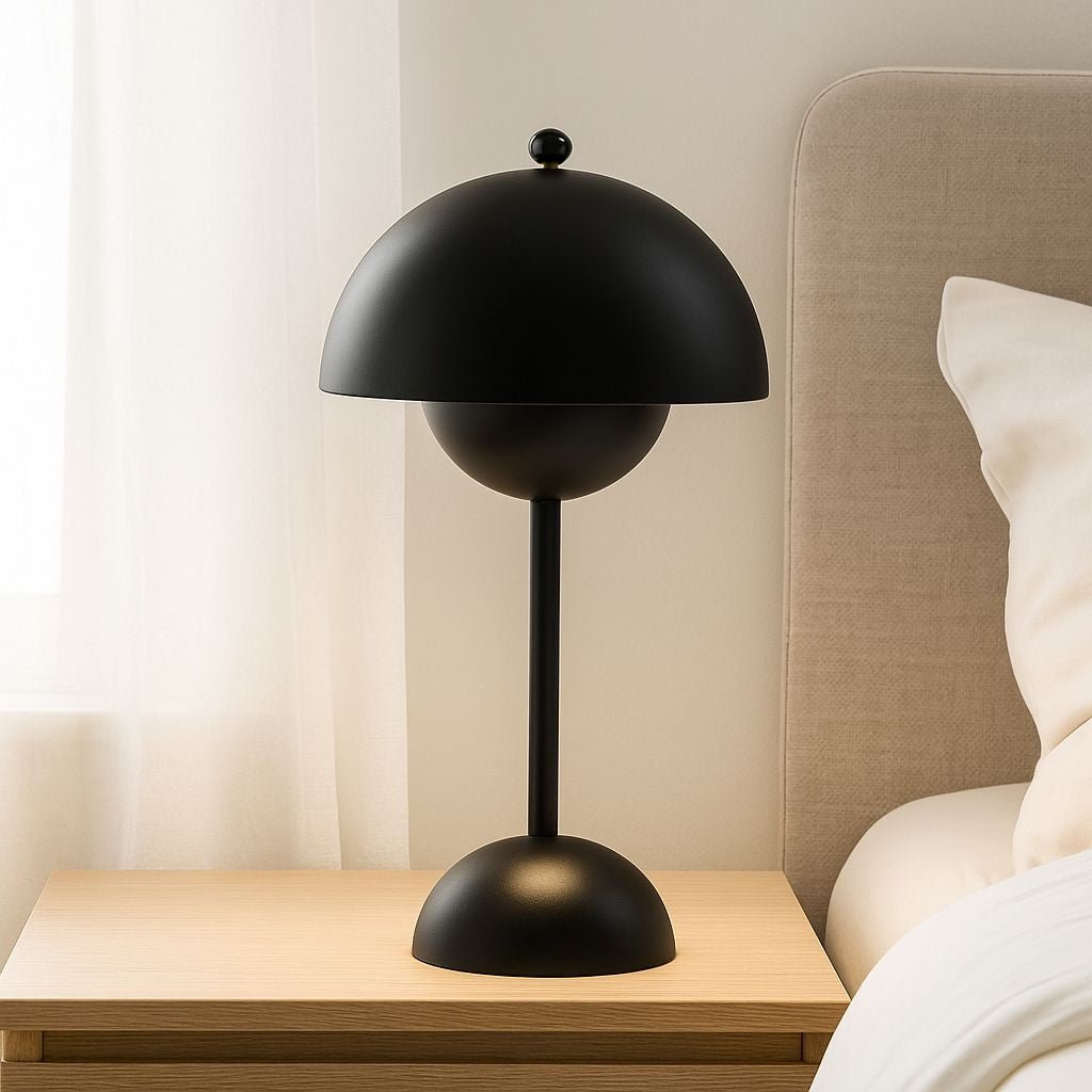 Lámpara de mesa LED CCT portátil "BLUME" - Táctil - Ø160 mm