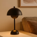 Lámpara de mesa LED CCT portátil "BLUME" - Táctil - Ø160 mm