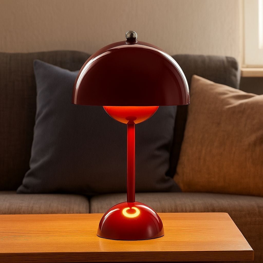 Lámpara de mesa LED CCT portátil "BLUME" - Táctil - Ø160 mm