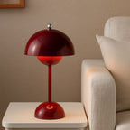 Lámpara de mesa LED CCT portátil "BLUME" - Táctil - Ø160 mm