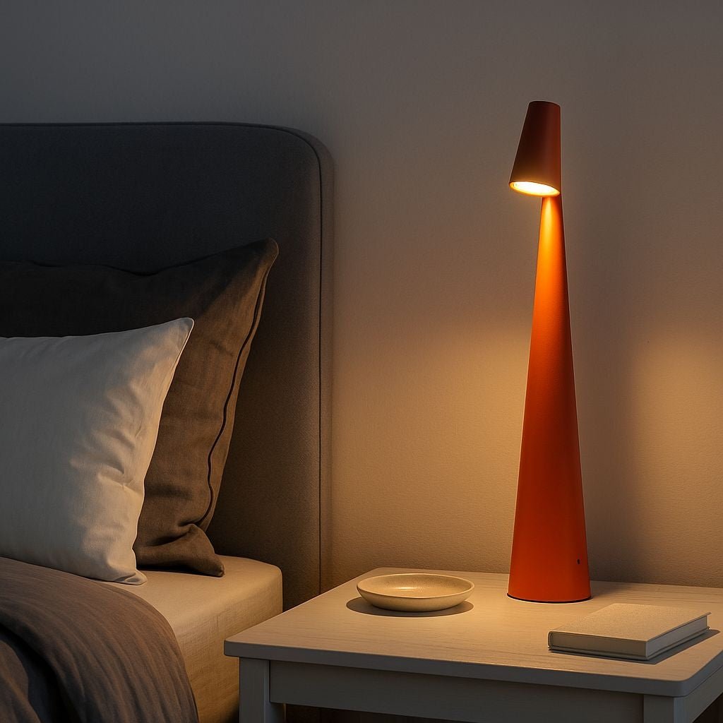 Lámpara de mesa LED portátil "CATA" - Táctil - 3000K
