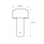 Lámpara de mesa LED CCT portátil "RIVET" - Táctil - Ø125 mm