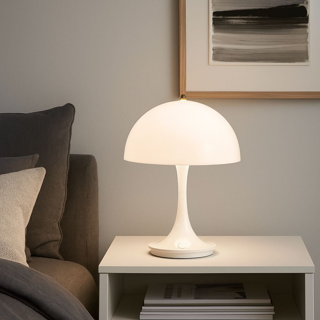 Lámpara de mesa LED CCT portátil "AURA" - Táctil - Semiesférica