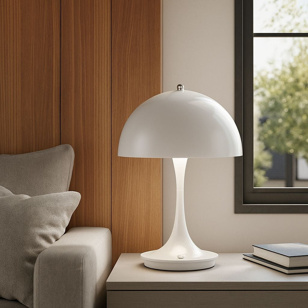 Lámpara de mesa LED CCT portátil "AURA" - Táctil - Semiesférica