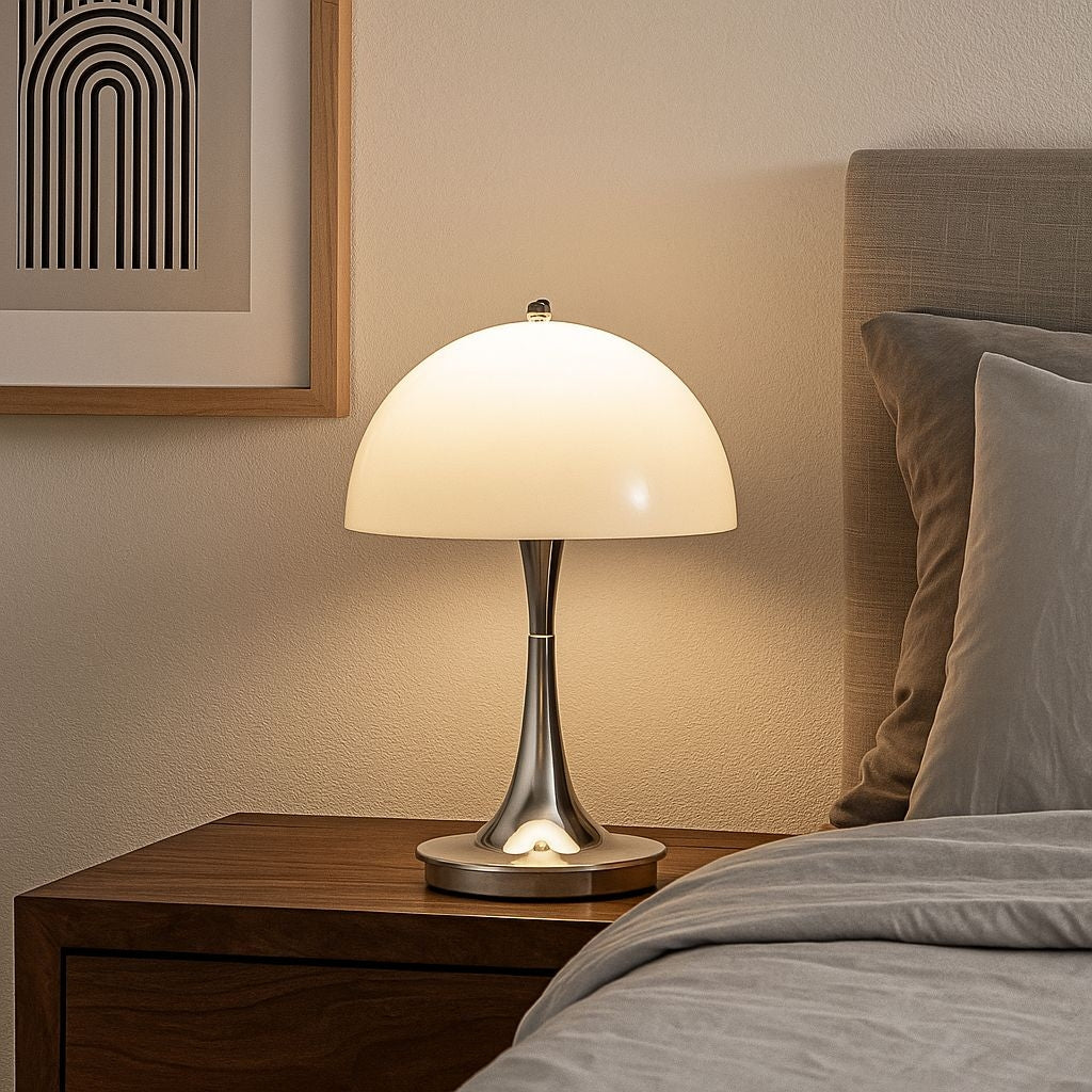 Lámpara de mesa LED CCT portátil "AURA" - Táctil - Semiesférica
