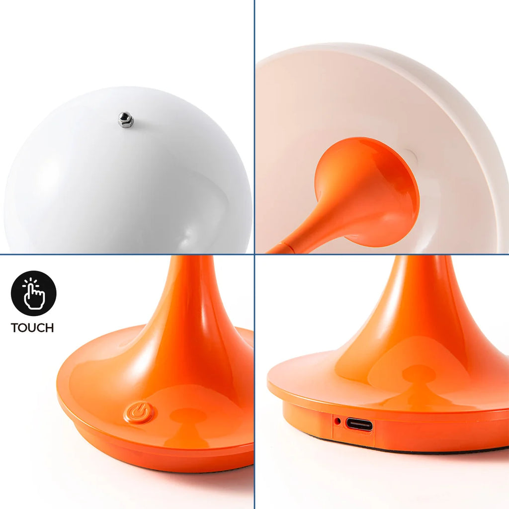 Lámpara de mesa LED CCT portátil "AURA" - Táctil - Semiesférica