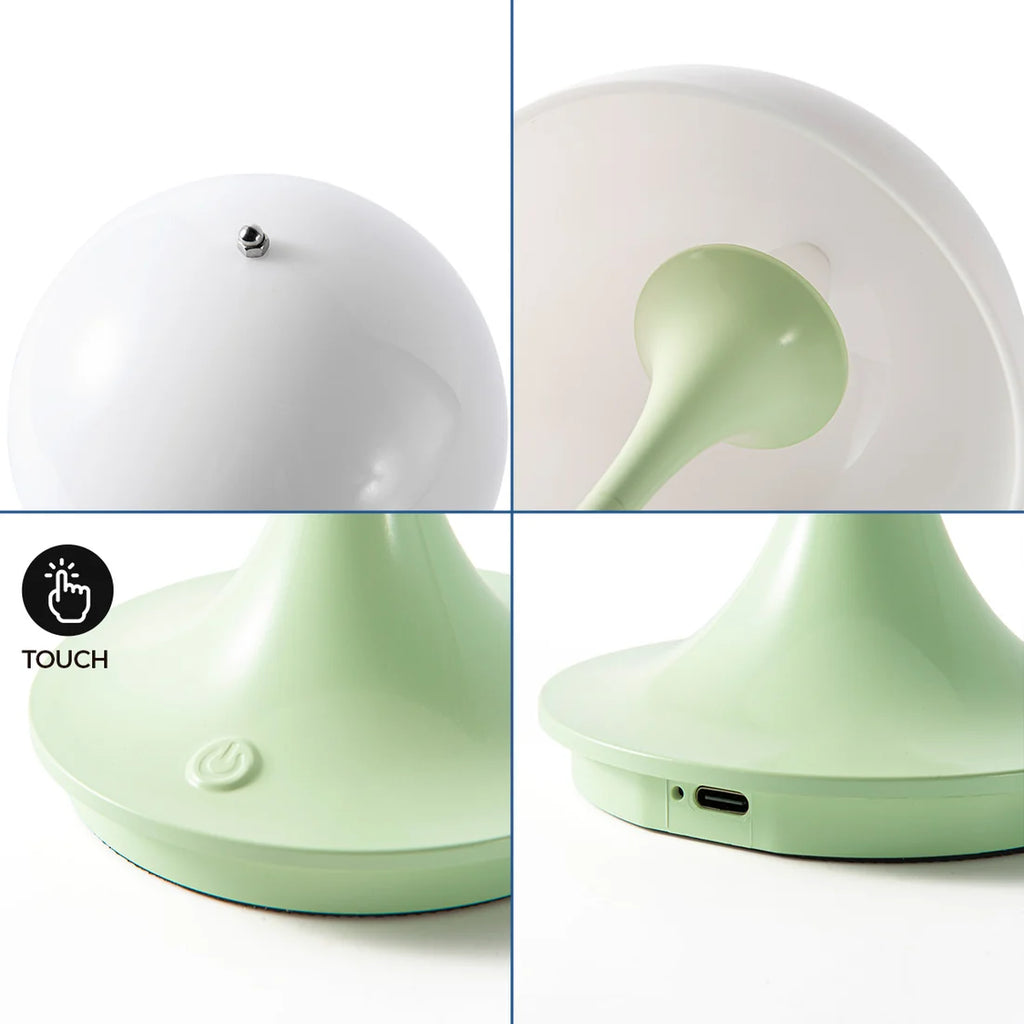 Lámpara de mesa LED CCT portátil "AURA" - Táctil - Semiesférica