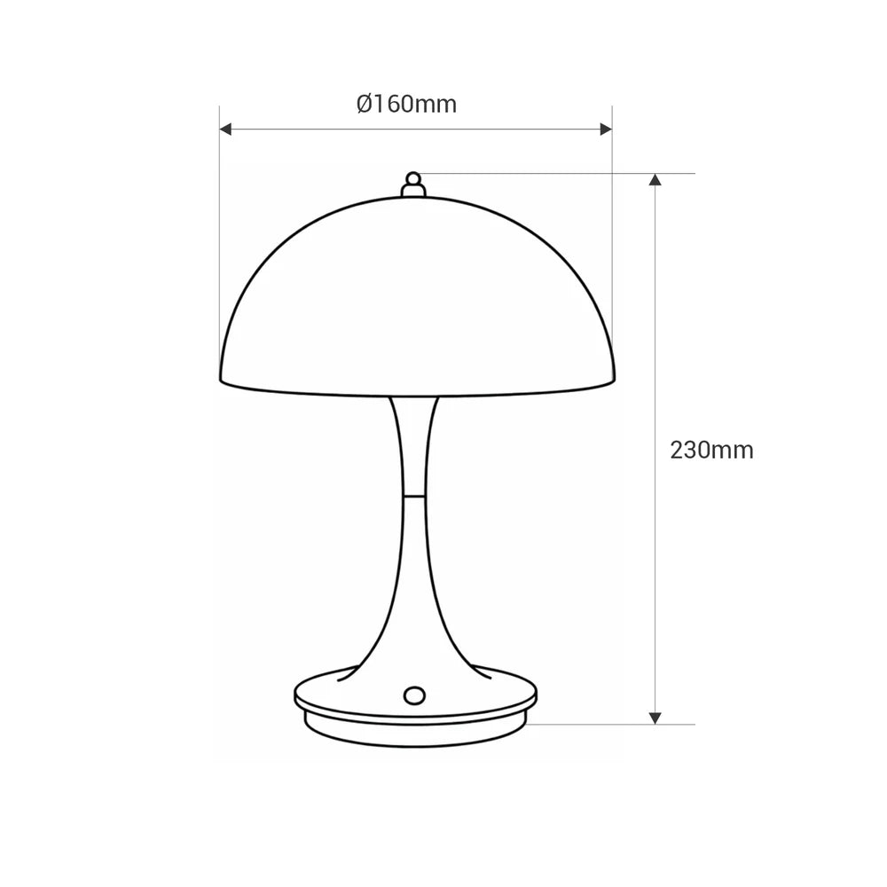 Lámpara de mesa LED CCT portátil "AURA" - Táctil - Semiesférica